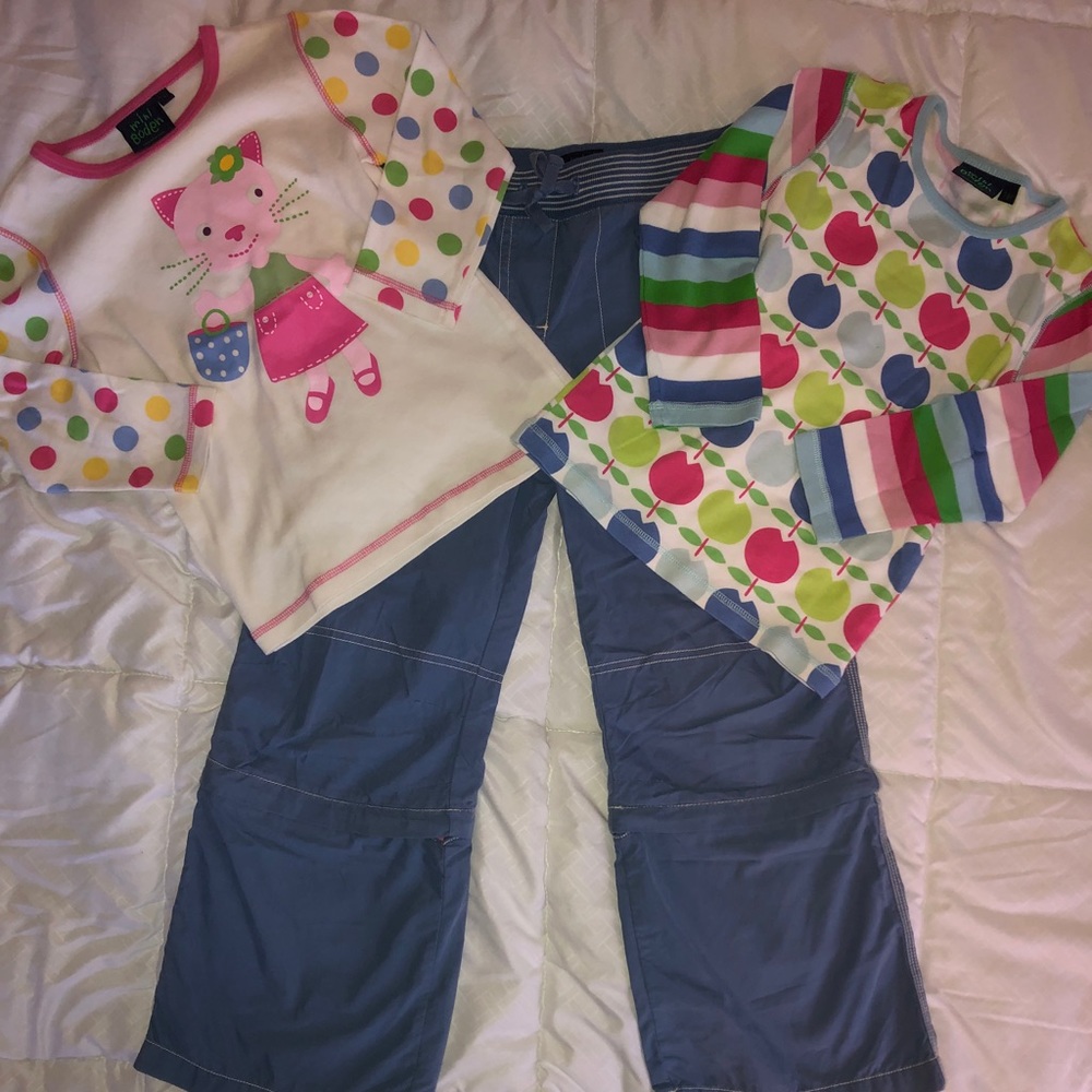 Mini Boden 2 tops and pants size 7-8 years